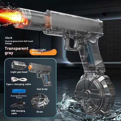 Nouveau pistolet à eau électrique Ice Mouse Ice Explosion, haute vitesse, tir continu, rechargement à liaison, grande capacité pour enfants