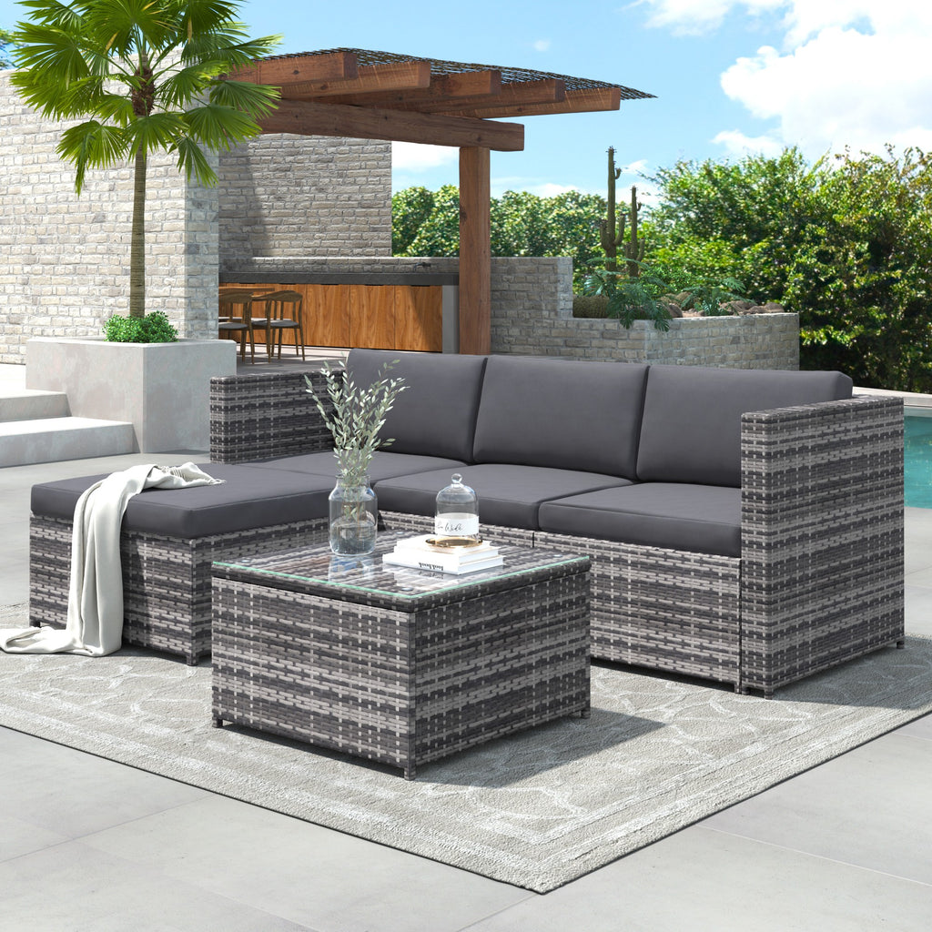 Garden Corner Sofa Rattan Garden Furniture Patio Set
