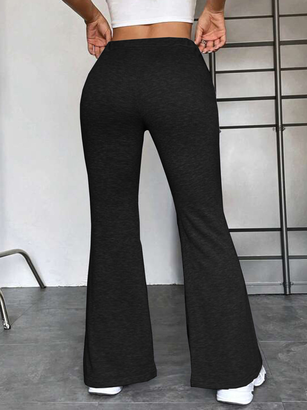 Pantalon de yoga européen et américain à coutures, pantalon évasé décontracté d'extérieur
