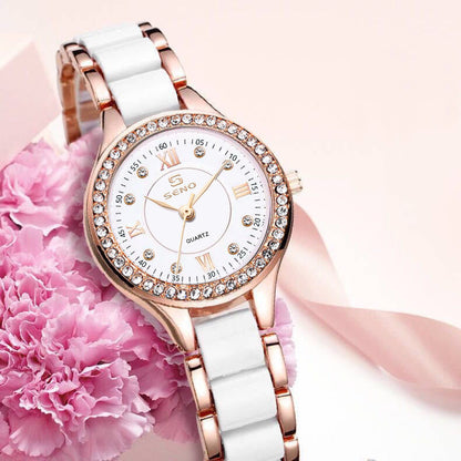 Montre bracelet en céramique étanche pour femme