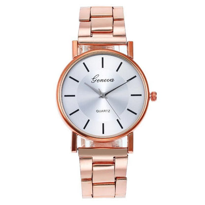 Montre neutre pour femmes, simple et à la mode, avec bracelet en acier et mouvement à quartz