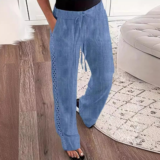 Vaqueros casuales tipo pantalón con cordones laterales
