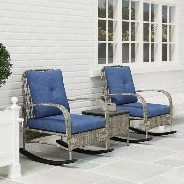 Sillón chaise longue de ratán, conjunto de muebles de patio de mimbre