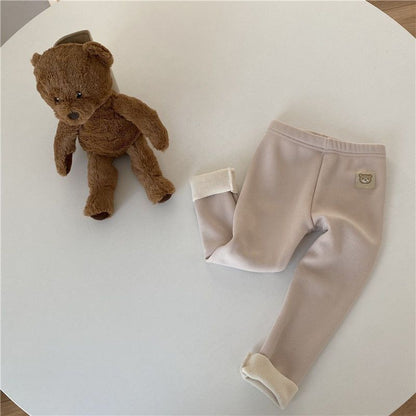 Legging fantaisie doublé polaire tout-en-un pour fille