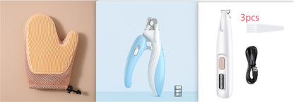 Recortador de patas para perros con luz LED, totalmente impermeable, con pantalla LED, cuchilla ancha