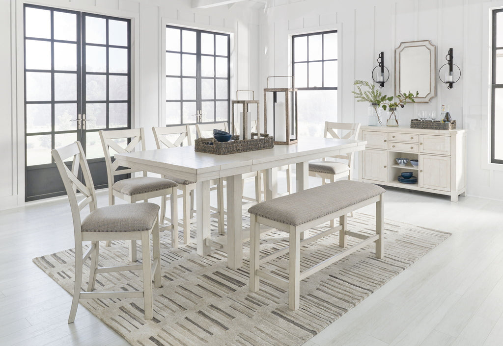 Robbinsdale - Rectangular Counter Height Dining Extension Table Set-1