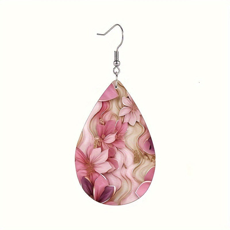 1 paire de boucles d'oreilles en acrylique, cadeau d'anniversaire
