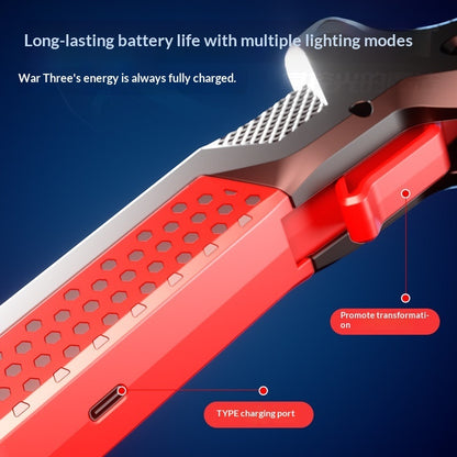 Épée laser jouet 2 en 1 Tomahawk avec pulvérisation pour enfants