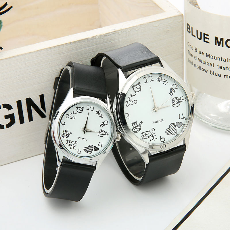 Reloj de cuarzo sencillo e informal para comer y beber