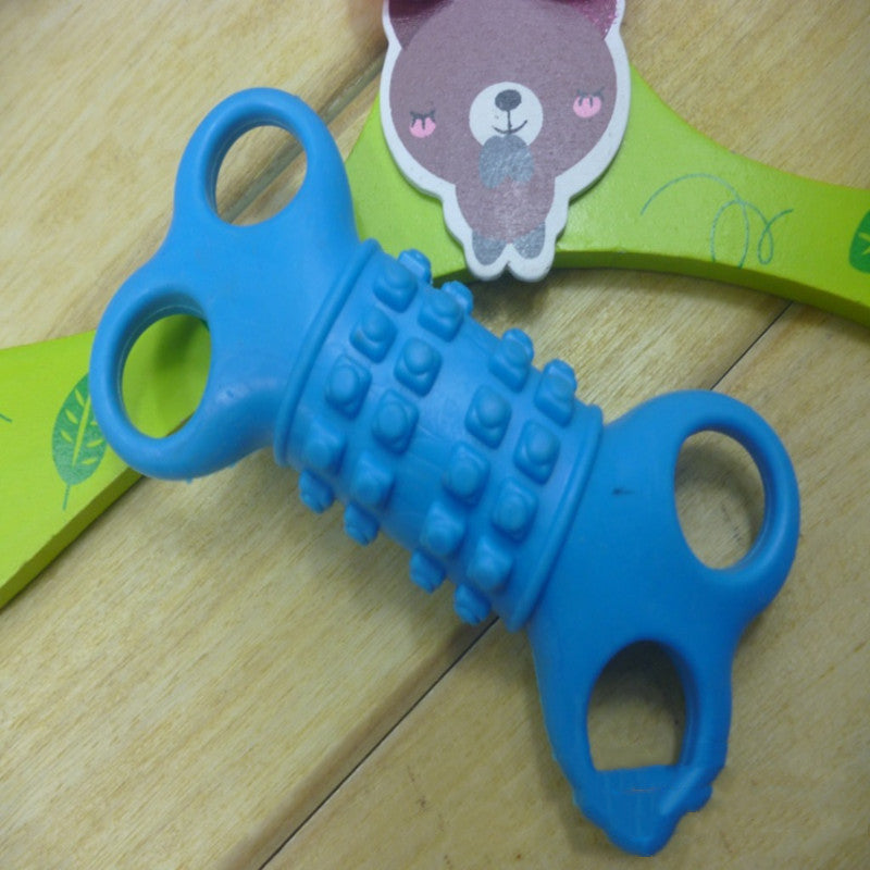 Juguete masticable de silicona con forma de hueso para perros