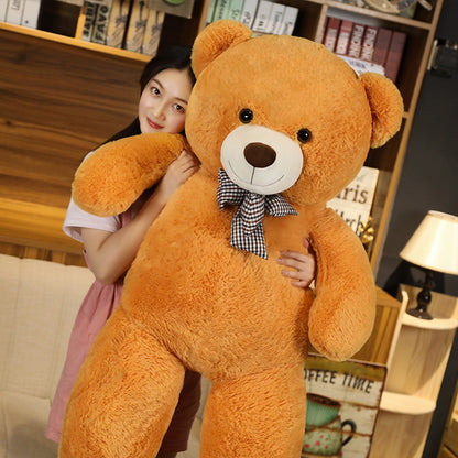 Grande poupée en peluche ours en peluche avec nœud papillon