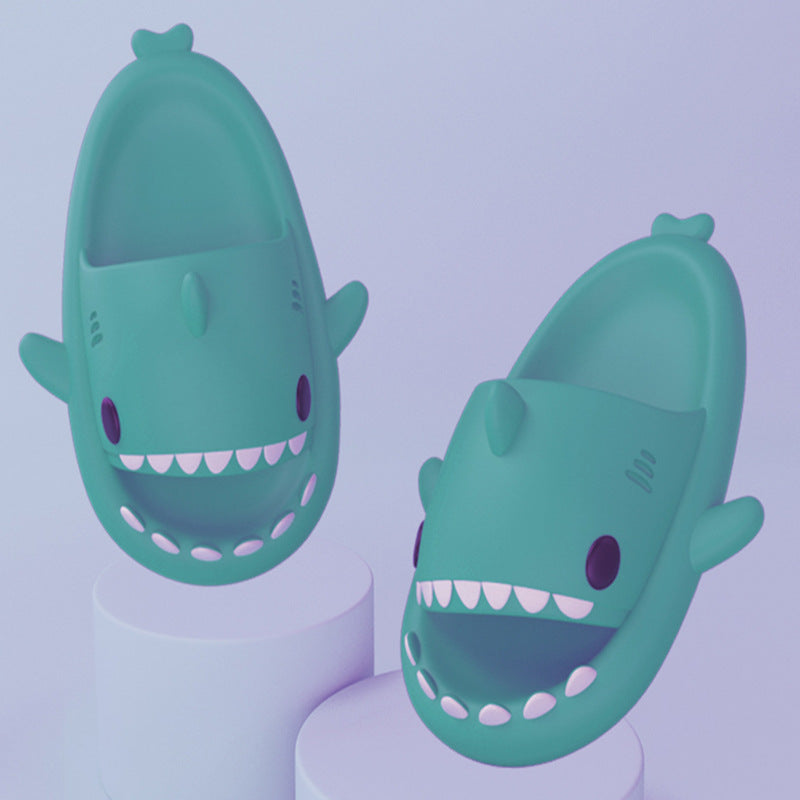 Pantuflas de tiburón de dibujos animados divertidas y bonitas, suaves, para interior y exterior