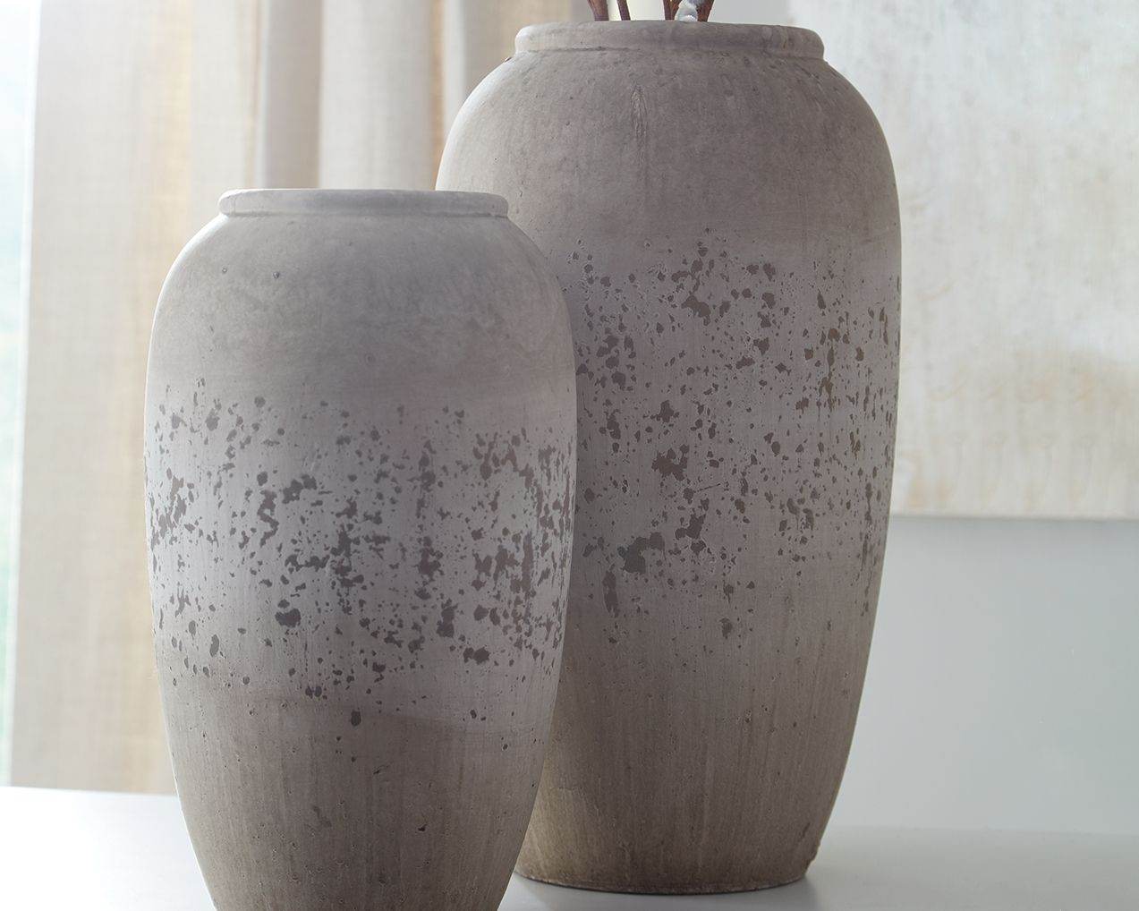 Dimitra - Vase Set (Set of 2) - Brown / Cream-1
