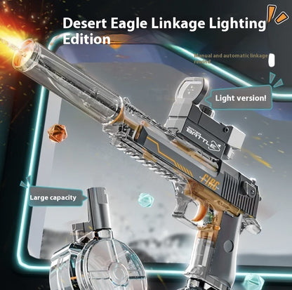 Nouveau Pistolet à Eau Électrique à Effet de Lumière de Feu
