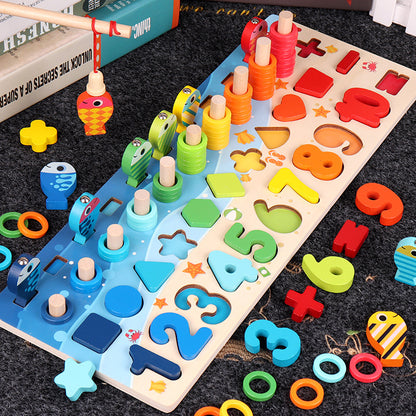 Jeu de puzzle 3D en bois pour enfants, alphabet et chiffres, jouet éducatif coloré avec lettres numériques géométriques