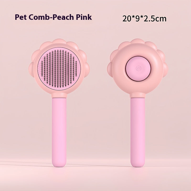 Peine de cepillo para perros autolimpiante 2 en 1 con pulverizador, peines removedores de pelo para mascotas, cepillo para pelo flotante, cepillo de aseo para mascotas, productos para mascotas