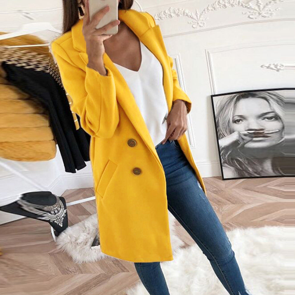 Manteau en laine mi-long