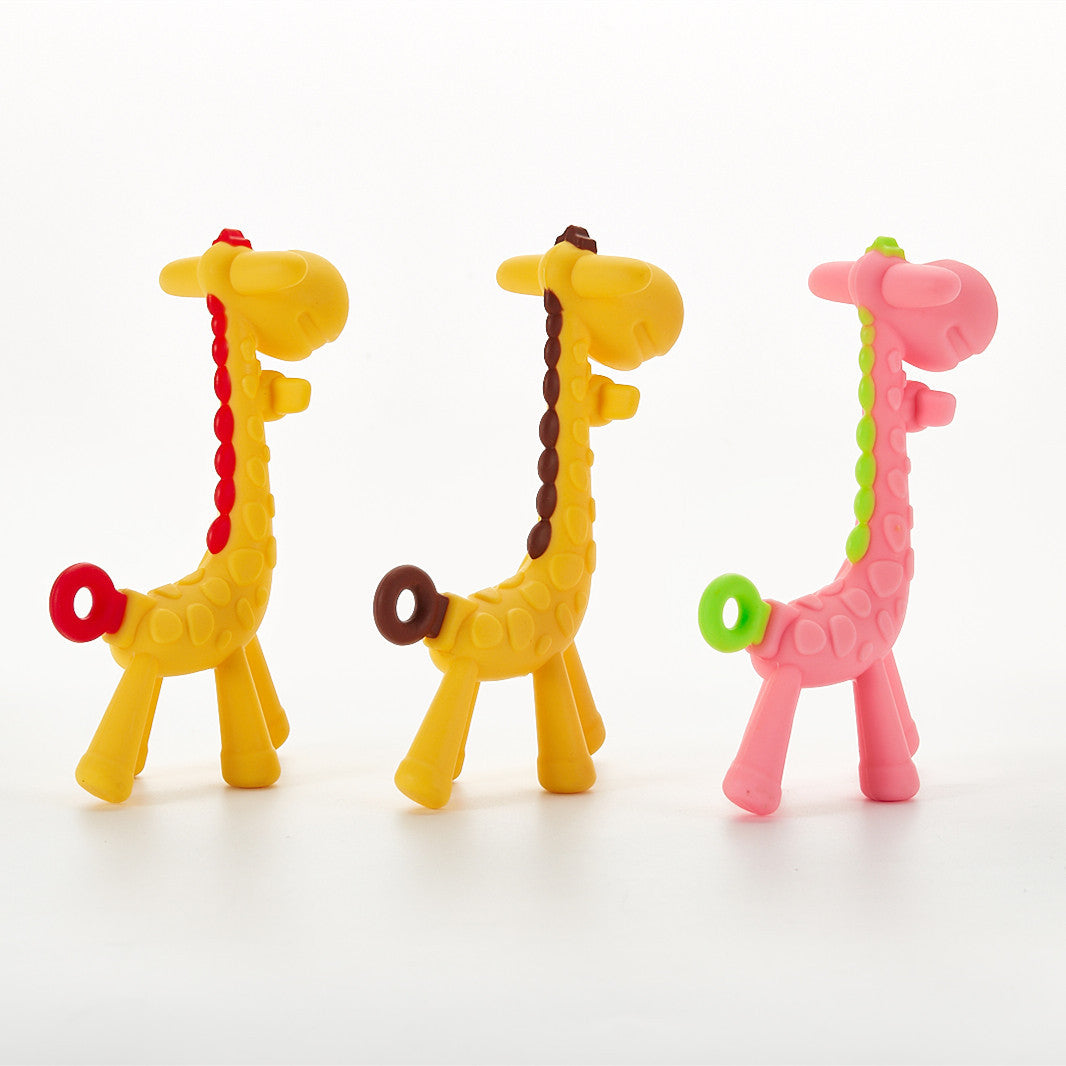 Jouet girafe pour bébé, anneau de dentition, bâton molaire