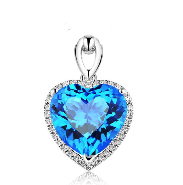 Pendentif Cœur Saphir