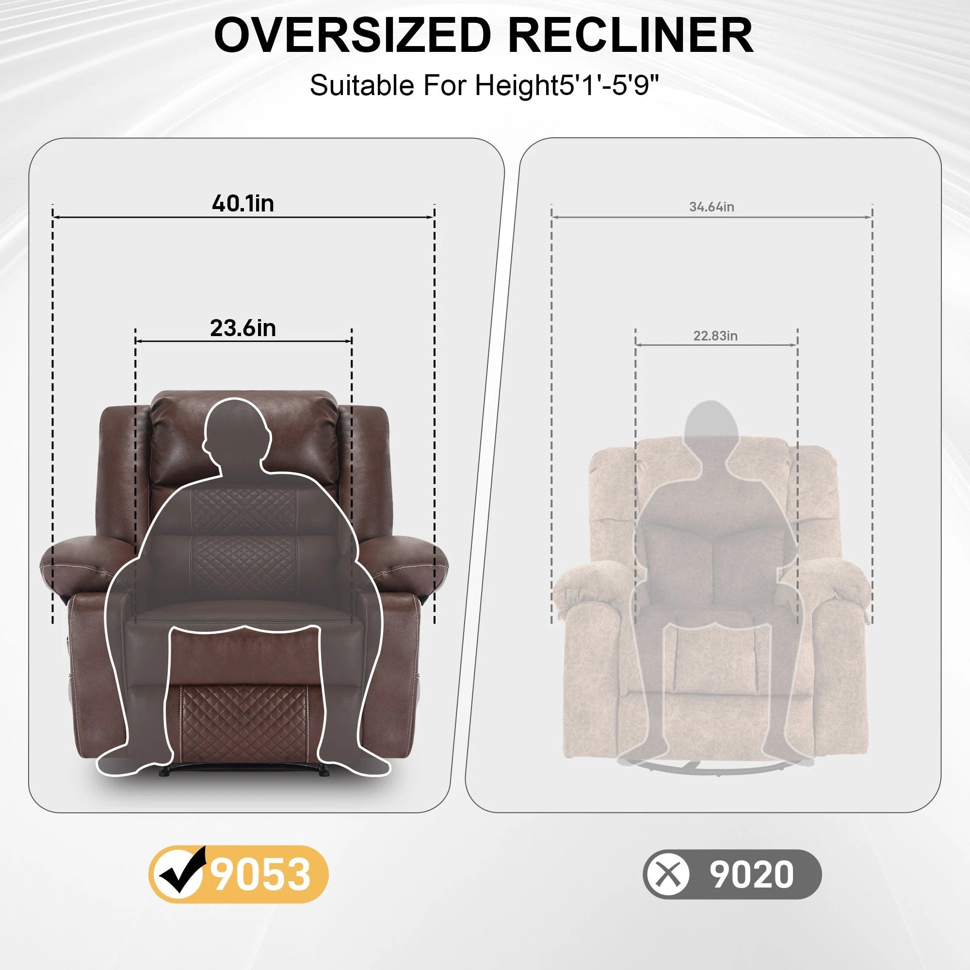 Breathable Leather Massage Recliner Chair Manual Living Room Reclining Sofa by eprolo