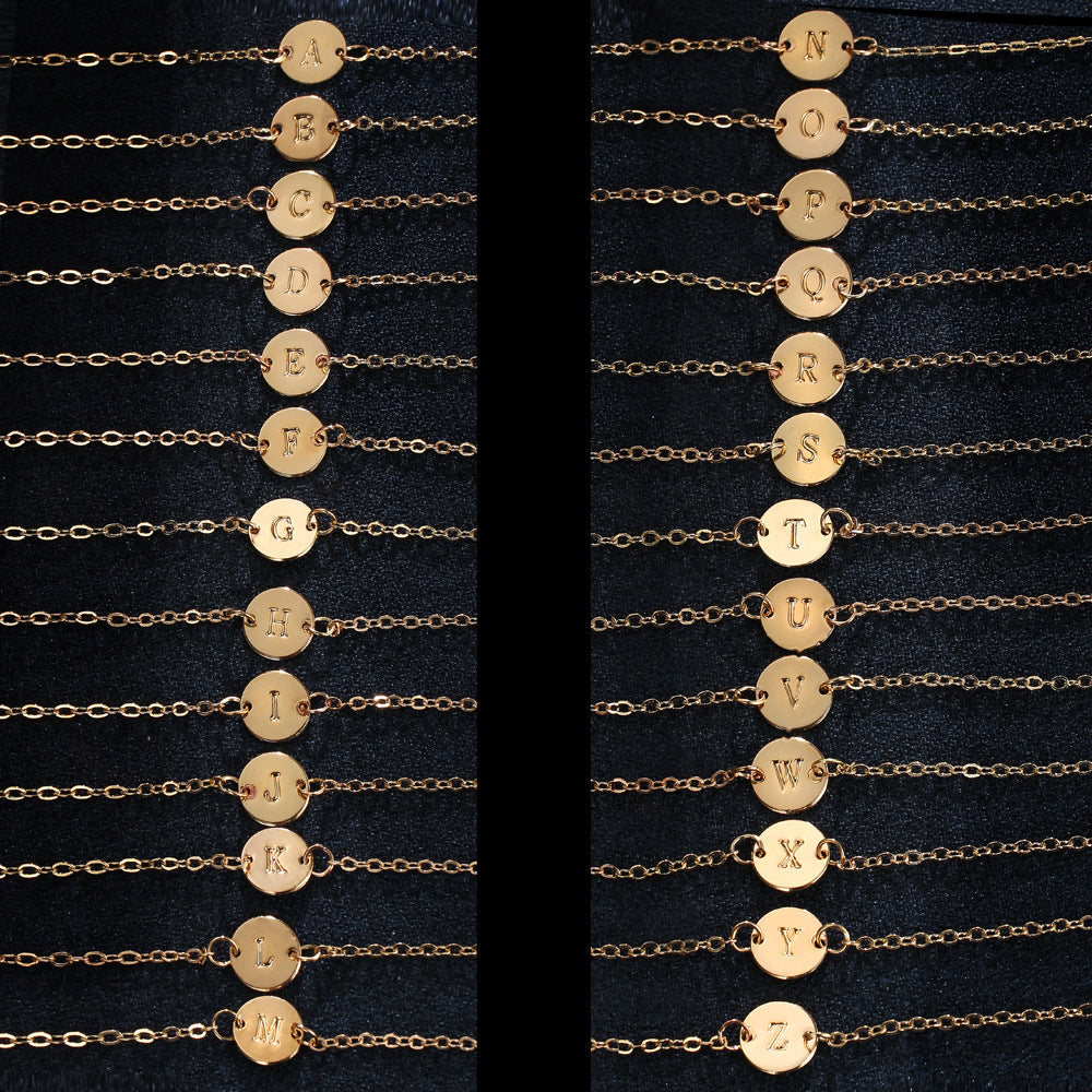 Pulsera de letras de moda y ángulo para mujer, pulsera sencilla ajustable de color dorado con nombre, Pulseras Mujer, regalos para fiestas