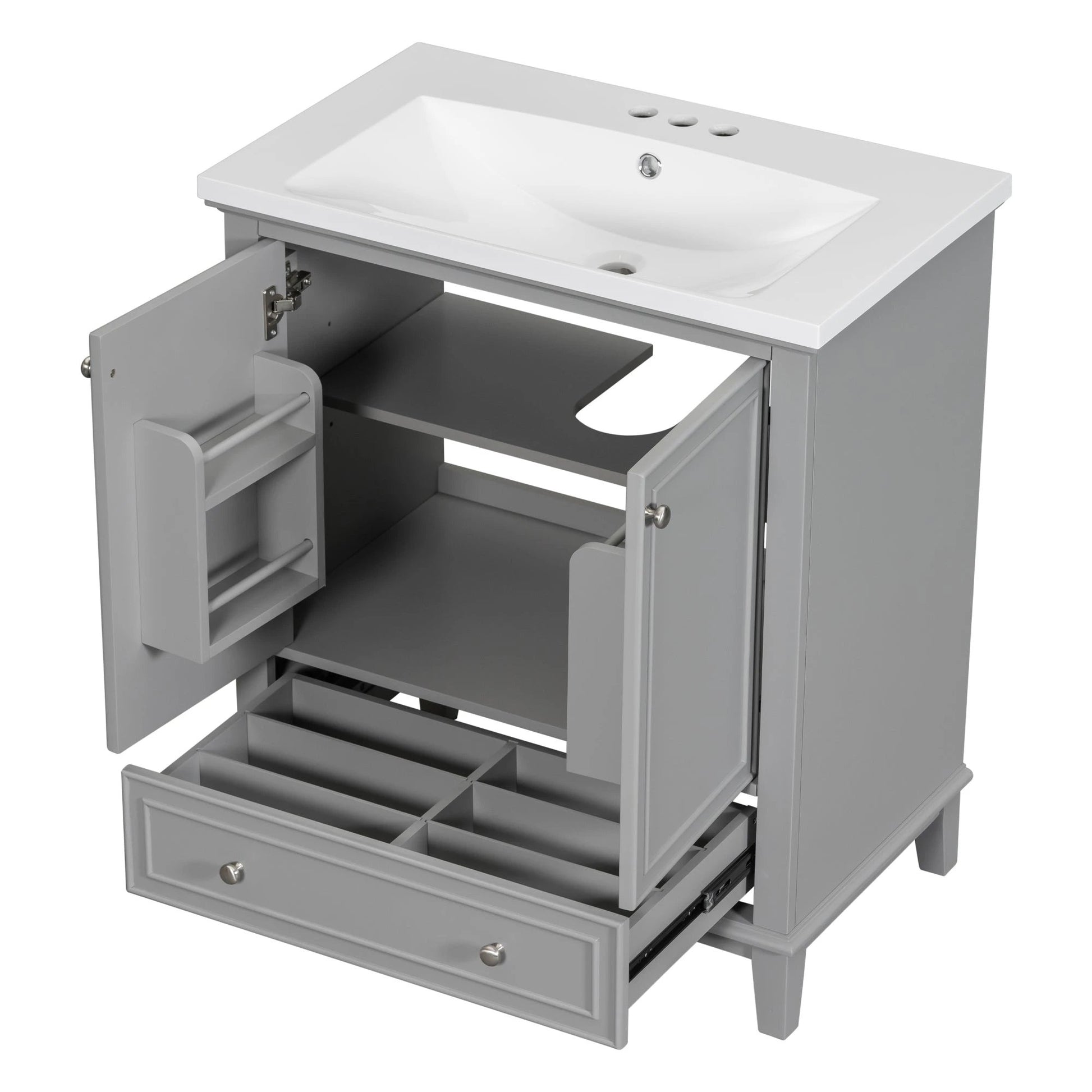 30inchgrey Bathroom Vanity with Sink by eprolo