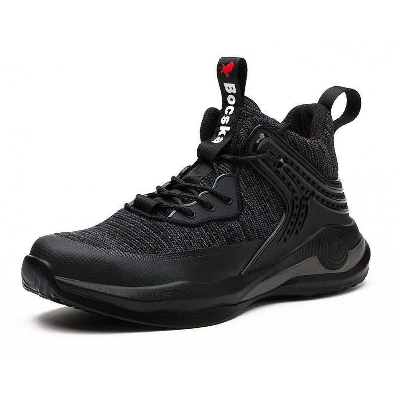Chaussures de sécurité montantes Chaussures de protection pour la construction pour hommes Chaussures à bout en acier Bottes de randonnée respirantes Bottes de travail anti-perforation