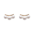 Female Retro 925 Silver Needle Pearl Earrings