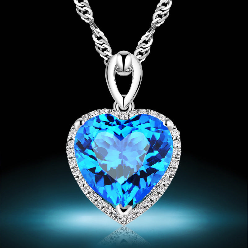 Pendentif Cœur Saphir