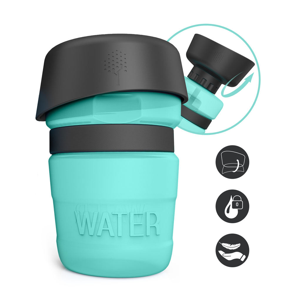 Botella Plegable para Exteriores para Mascotas, Botella de Agua de Viaje para Perros, Dispensador de Agua para Perros