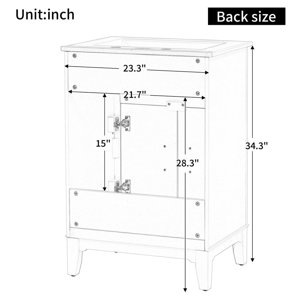 24" Bathroom Vanity with Sink by eprolo
