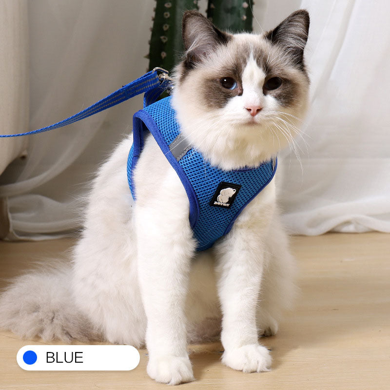 Arnés de tracción para gatos antichoque
