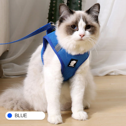 Arnés de tracción para gatos antichoque