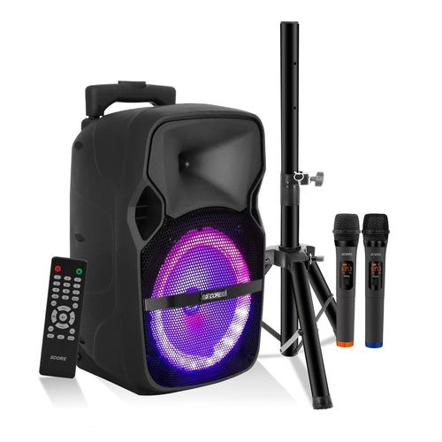 5Core 8 Inch PA Portable Bluetooth Party Speaker Karaoke Boombox + 2