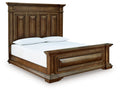 Brown Panel Bed with Traditional Aesthetic and Storage-0