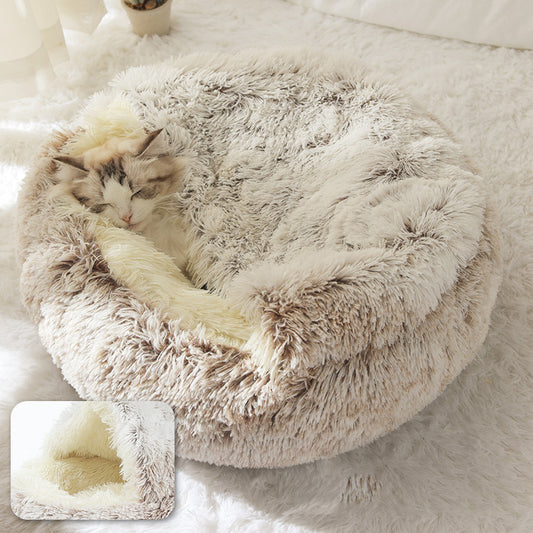Cama nido de peluche para mascotas