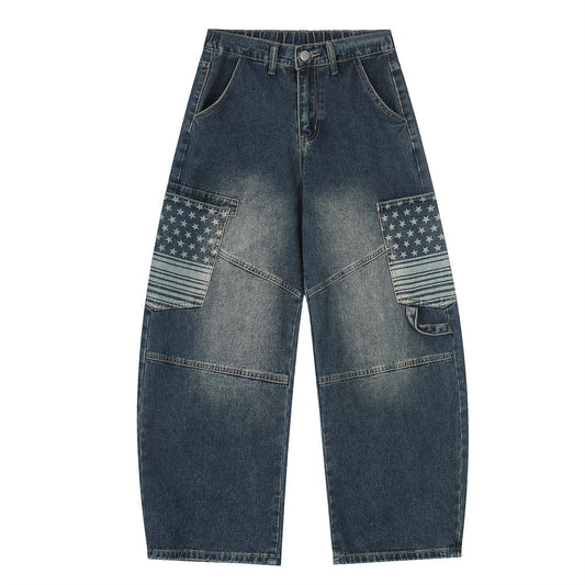 Pantalones de trabajo de mezclilla lavada
