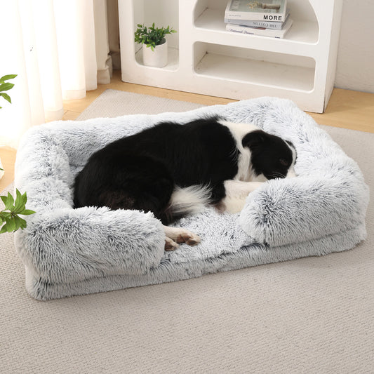 Cama redonda de felpa para mascotas Cama para perros Invierno
