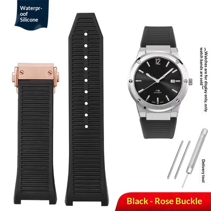 Sports Series Watch Waterproof Concave Silicone Black Watch Accessories Men