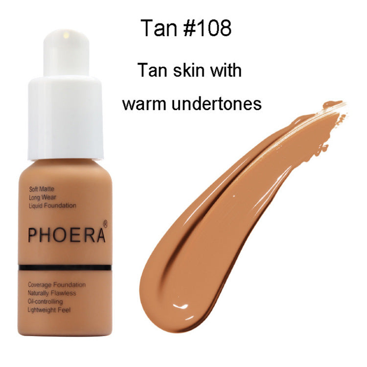Crema de base y corrector mate de color natural con control de aceite tipo prensa explosiva