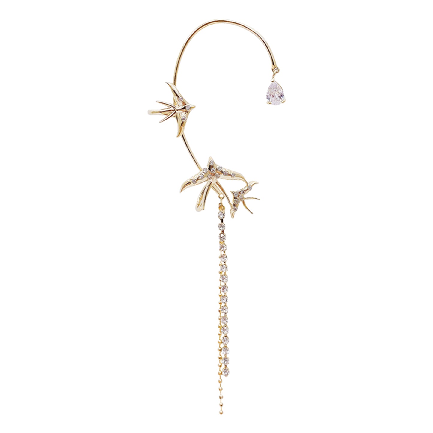 Nouvelles boucles d'oreilles françaises en zircon « hirondelle volante » pour femmes