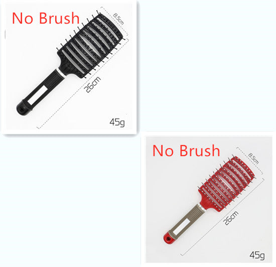 Cepillo para el cabello antinudos Brushy, desenredante para mujer, cerdas de nailon, masajeador de cuero cabelludo, peine para el cabello