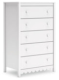 Hallityn - Five Drawer Chest - White-0
