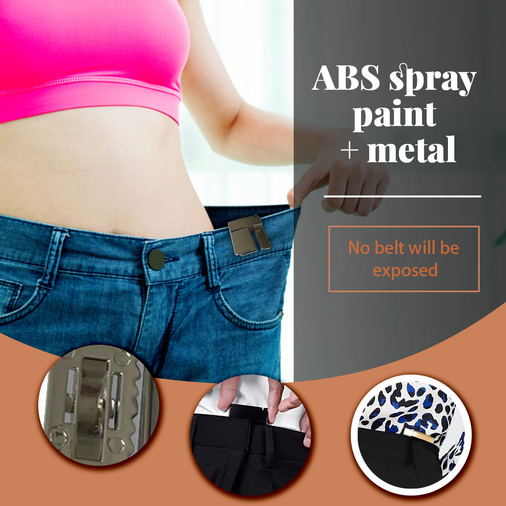 Hebilla de clip multiusos para cinturón, clip para ajustar la cintura del pantalón, clip retráctil unisex para estirar la cintura.