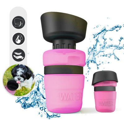 Botella Plegable para Exteriores para Mascotas, Botella de Agua de Viaje para Perros, Dispensador de Agua para Perros