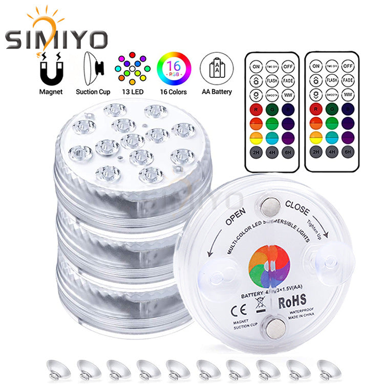 Guirlande lumineuse LED submersible étanche pour jardin, piscine, fontaine, spa, fête, salle de bain, avec télécommande