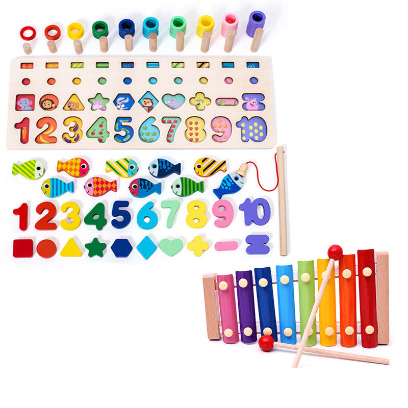 Jeu de puzzle 3D en bois pour enfants, alphabet et chiffres, jouet éducatif coloré avec lettres numériques géométriques
