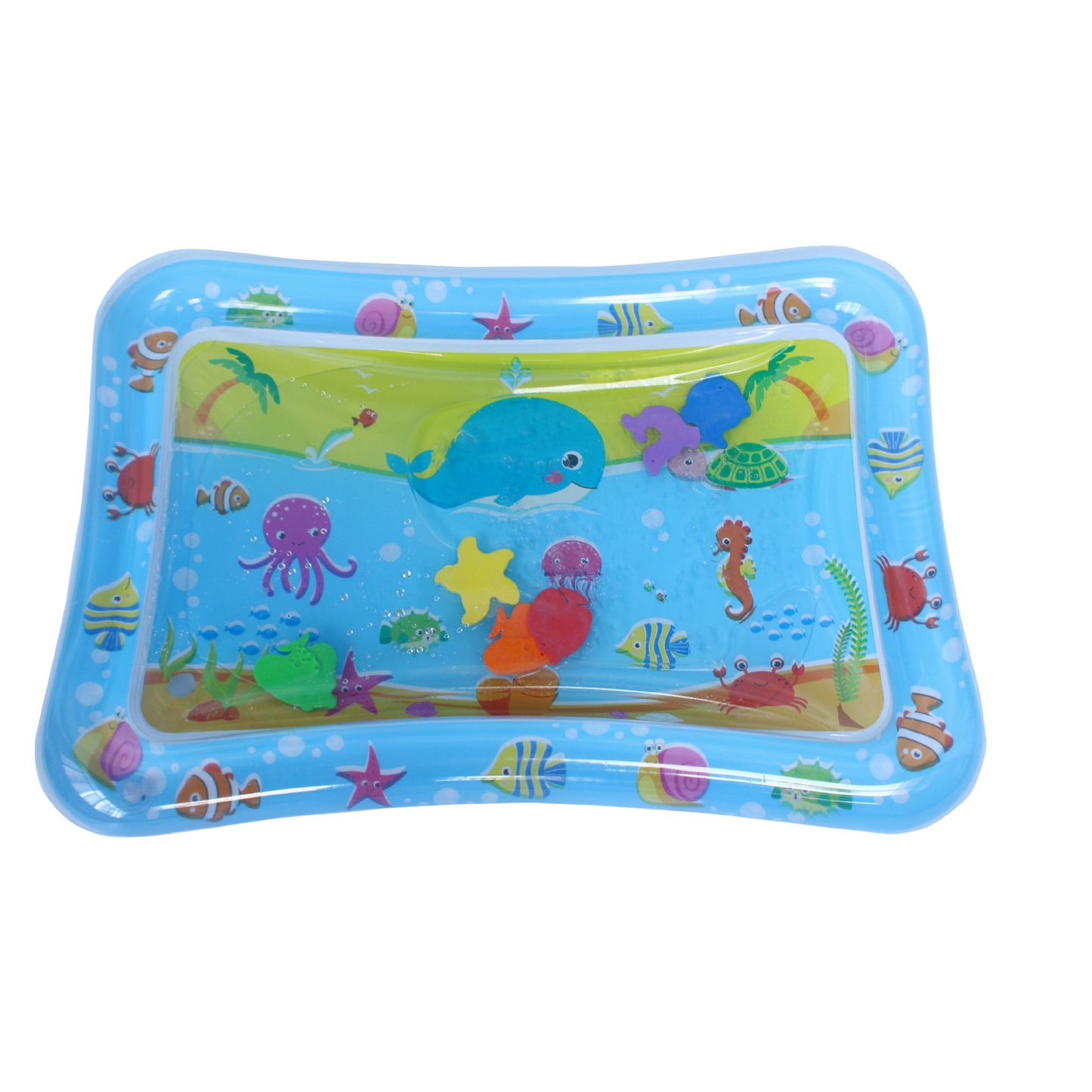 Tapis de jeu aquatique gonflable pour bébé Tortue de mer