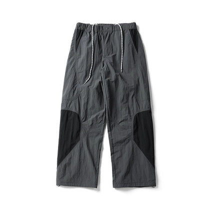 Color Blocking Patchwork Drawstring Ankle Sports Pants by eprolo