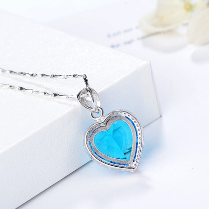 Pendentif Cœur Saphir